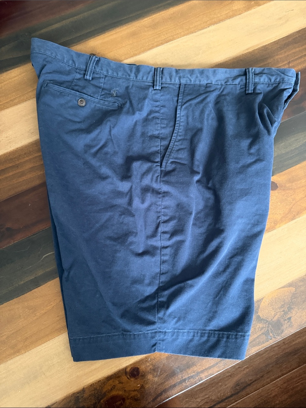Polo by Ralph Lauren Navy Flat-Front Cotton Shorts